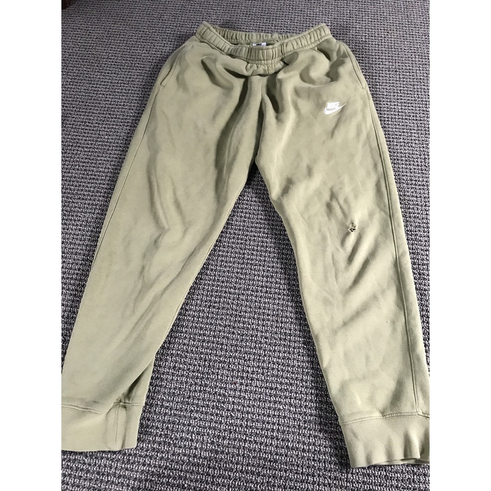 Nike Olive Green‎ Sweatpants Womens Medium (hole In Knee Perfect For Cutoffs)